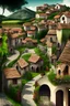 Placeholder: Generate an artistic design of a village