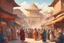 Placeholder: trasport yourself to the bustling market of the ancient Silk Road illustration