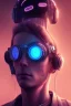 Placeholder: cyberpunk, head, men, portrai, tron