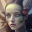 Placeholder: Portrait of beautiful girl, plant, metal, feathers, Dryad, fae, sidhe, ominous, nature, plants, wildflower, facepaint, dnd character portrait, intricate, oil on canvas, masterpiece, expert, insanely detailed, 4k resolution, retroanime style, cute big circular reflective eyes, cinematic smooth, intricate detail , soft smooth lighting, soft pastel colors, painted Renaissance style,bokeh, 800mm lens