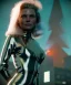 Placeholder: retro sci-fi portrait image from 1980, supermarket parking explosion, fire, scared people, blonde woman walking, young Michelle Pfeiffer face, tight latex suit, soft color, highly detailed, unreal engine 5, ray tracing, RTX, lumen lighting, ultra detail, volumetric lighting, 3d, finely drawn, high definition, high resolution.