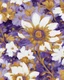 Placeholder: purple, white and gold flower van Gough white background