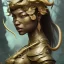 Placeholder: Sango fantasy, fantasy magic, intricate, sharp focus, illustration, highly detailed, digital painting, concept art, matte, art germ and Paul Lewin and Kehinde Wiley, masterpiece Indonesian lady head bronze tiger Asian African girl nice breast Thai hair turquoise silver waves