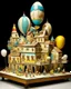 Placeholder: An ivory town made out of toys with balloons painted by Pablo Picasso