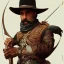 Placeholder: portrait,"Insanely detailed photograph of a male western mustachioed crossbowman", charo detailed, sequenced Sombrero, detailed held dagger, digital painting, artstation, concept art, smooth, sharp focus, illustration, art by artgerm and greg rutkowski and alphonse mucha, 8 k,fantasy, unreal engine