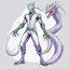 Placeholder: dragonman cabeza y cara humana high detailed concept art, front facing, dynamic pose, full body, white background color, t-shirt design,