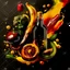 Placeholder: Abstract vegetables spice and oil