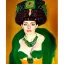 Placeholder: fullbody portrait of beautiful booty young busty atletic amazon woman with big green emerald eyes with big emeralds necklace by Gustav Klimt 8k