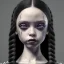 Placeholder: Jenna ortega addams family,wednesday addams make up, wednesday addams black dress, wednesday addams hair, hyper detail, octane render, unreal engine 5, photorealistic, 8k resulation