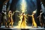 Placeholder: (crazy psychedelic high res photo by Ray Harryhausen) Deities confrontation in a dungeon: Canna's hand rises, fingers outstretched. The golden light concentrates into a glowing tendril that whips through the air like a living thing. The White Witch shifts her weight slightly, but doesn't back away as the tendril wraps around her throat—not crushing, but testing. The golden light pulses against her pale skin.w_triangle_warn