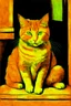 Placeholder: Portrait of a cat by Van Gogh