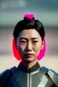 Placeholder: portrait, Asian cyborg woman, samurai warrior :: symmetry photography, cyberpunk style, pink hair, wires conveying, perfect eyes, samurai helmet, tiger mask, black samurai army, katana, japanese traditional ornaments, pink, white, black, glow eyes, cinematic, Ultra realistic, dark scene, soft color, highly detailed, unreal engine 5, RTX, ultra detail, 3d, finely drawn, high definition.