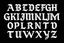 Placeholder: new blackletter font sample of the alphabet