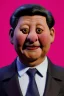 Placeholder: Waist up muppet Portrait, Xi Jinping as muppet doll, black suit and red tie, photo studio, blue background, unreal engine 5, concept art, art station, god lights, ray tracing, RTX, lumen lighting, ultra detail, volumetric lighting, 3d.