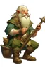 Placeholder: youthful fair-haired nomadic bard mountain dwarf with flute dnd