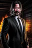 Placeholder: John Wick turning Super Saiyan photo real