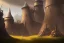 Placeholder: a rough medieval settlement, iron ,iron, iron, fantasy, d&d, concept art, sharp focus, trending on artstation, digital painting, midday, sunny, beautiful