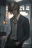 Placeholder: male orange-eyed blonde man with slightly long hair that looks like a human but is not a human