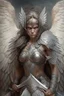 Placeholder: fierce female warrior angel