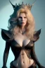 Placeholder: Kim Basinger as evil queen in black leather, busty, cleavage, curvy, angry, happy, stern look. character design by cory loftis, fenghua zhong, ryohei hase, ismail inceoglu and ruan jia. unreal engine 5, artistic lighting, highly detailed, photorealistic, fantasy