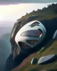 Placeholder: Country house on the cliff in the shape of an egg, Zaha Hadid style, brutalist art, hyper-realistic, 8k