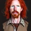 Placeholder: Portrait of Courtney Gains as a ruggedly handsome but joyful roguish pirate; clear, detailed eyes, charismatic, attractive male, masculine, perfect, precisely detailed, lightly freckled face, meticulously detailed multi-hued ginger carrot colored cherry fire red hair; Malachai of the corn; fantasy, intricate, elegant, highly detailed, digital painting, artstation, concept art, matte, sharp focus, illustration, art by artgerm and greg rutkowski and alphonse mucha