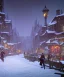 Placeholder: A warlock Christmas festivities in river canal town