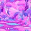 Placeholder: Pink and purple pastel cartoon forest