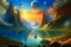 Placeholder: A fantasy painting of mysterious energy orbs in the sky surrounded by floating islands and hovering rocks, a beautiful landscape in the style of Michael Whelan, energy surge, serene countryside, lush forests, soaring mountains, impressive detail, sunset, high resolution, 4K, 8K, masterpiece