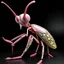 Placeholder: A rosy pink wind elemental orchid mantis designed in ancient Greek mosaics painted by Keith Haring