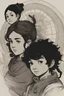 Placeholder: two children with black hair, d&d character art