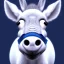 Placeholder: cute donkey with blue eyes