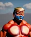 Placeholder: Realistic image of Donald trump wrestler, Mexican wrestling style, Mexican wrestling mask, chin and nose visibles, red and blue breeches, glow us flag dress, suspenders, retro style, 80s, vibrant color, highly detailed, sky background, concept art, unreal engine 5, god rays, ray tracing, RTX, lumen lighting, ultra detail, volumetric lighting, 3d, finely drawn, high definition, high resolution.