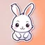 Placeholder: cute rabbit sticker template