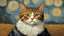 Placeholder: Portrait of a cat by Van Gogh