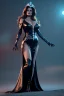 Placeholder: Raquel Welch as evil queen in black leather gown, angry, busty, curvey, cleavage, unreal 5, octane render, cinema4d, dynamic lighting, dramatic lighting, 4k, redshift render, highly detailed, hyper realistic