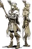 Placeholder: Girl Archer concept art, small head, full body, sketch, coll style, bow