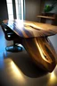 Placeholder: Futuristic live edge conference table