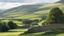 Placeholder: Beautiful landscape in the English Yorkshire Dales, hills, fields, rural buildings, stone walls, balance, chiaroscuro, peace, tranquillity, beautiful light and colour