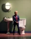 Placeholder: Donald Trump sitting in toilet scene, pants down, realistic image, hooper style, casual, concept art, smooth, unreal engine 5, god lights, ray tracing, RTX, lumen lighting, ultra detail, volumetric lighting, 3d.