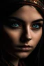 Placeholder: Beautiful eyes of an oriental girl with long eyelashes, on a black background 8k