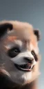 Placeholder: Demonic panda with fangs mean and scary