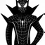 Placeholder: all black futuristic depiction of an armored cyberpunk spiderman, futuristic style spiderman, cyberpunk, comic book art