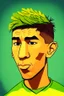 Placeholder: Roberto Firmino Brazilian soccer player 2d cartoon