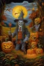 Placeholder: Lowbrow Surrealism Halloween Scarecrow with ghosts by Todd Schorr