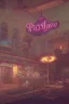 Placeholder: A sepia (((retro coffee house))), with vibrant colors, featuring a and a that exudes an era of youthful rebellion and iconic style