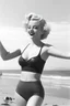 Placeholder: Marilyn Monroe doing pilates in bikini