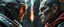 Placeholder: Close-up confrontation between an ancient alien outcast leader and a space broker, standing only a meter apart, intense eye contact, glowing crystalline rod between them, anger mixed with sadness, dramatic facial expressions, shallow depth of field, cinematic lighting, stylized 3D anime, airbrush painting, crisp outlines