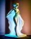 Placeholder: translucent glass alabaster sculpture, backlight, an Art Nouveau dancer statue, very emotional, welcoming, love, luminescence, sculpture, photograph, studio lighting, product photography, figurine, unreal engine, cryengine, ambient occlusion