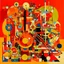 Placeholder: An orange colored mechanical factory with magnets painted by Wassily Kandinsky